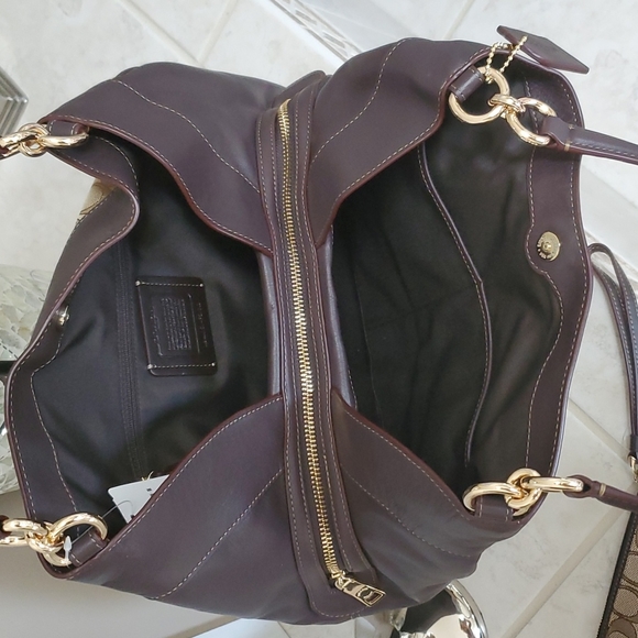 🤎🤎 COACH Lexy Signature Shoulder Bag & Matching Wristlet Wallet 🤎🤎 - Picture 10 of 15